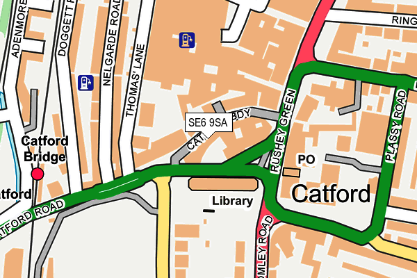 SE6 9SA map - OS OpenMap – Local (Ordnance Survey) SE6 9SA map - OS OpenMap – Local (Ordnance Survey)