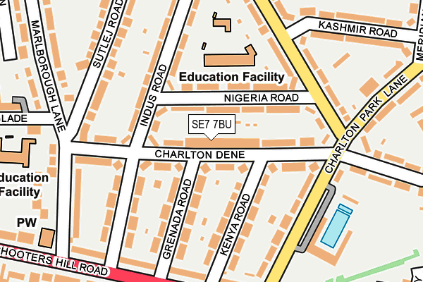 SE7 7BU map - OS OpenMap – Local (Ordnance Survey) SE7 7BU map - OS OpenMap – Local (Ordnance Survey)