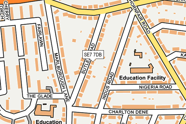 SE7 7DB map - OS OpenMap – Local (Ordnance Survey) SE7 7DB map - OS OpenMap – Local (Ordnance Survey)