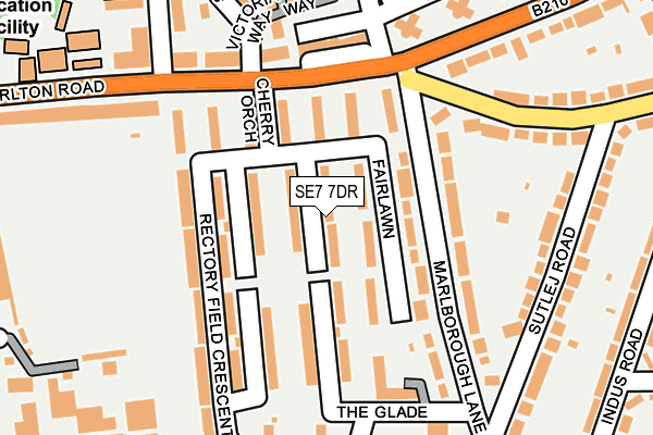 SE7 7DR map - OS OpenMap – Local (Ordnance Survey) SE7 7DR map - OS OpenMap – Local (Ordnance Survey)