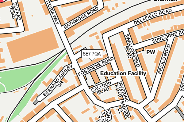SE7 7QA map - OS OpenMap – Local (Ordnance Survey) SE7 7QA map - OS OpenMap – Local (Ordnance Survey)