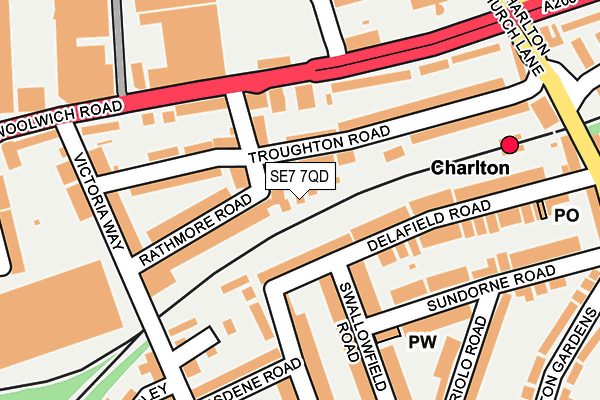 SE7 7QD map - OS OpenMap – Local (Ordnance Survey) SE7 7QD map - OS OpenMap – Local (Ordnance Survey)