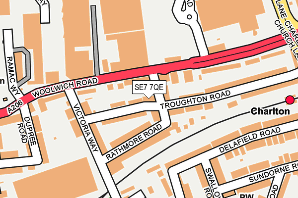 SE7 7QE map - OS OpenMap – Local (Ordnance Survey) SE7 7QE map - OS OpenMap – Local (Ordnance Survey)