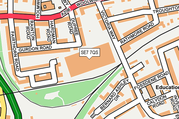 SE7 7QS map - OS OpenMap – Local (Ordnance Survey) SE7 7QS map - OS OpenMap – Local (Ordnance Survey)