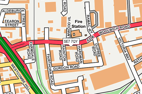SE7 7QY map - OS OpenMap – Local (Ordnance Survey) SE7 7QY map - OS OpenMap – Local (Ordnance Survey)