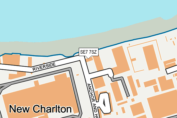 SE7 7SZ map - OS OpenMap – Local (Ordnance Survey)