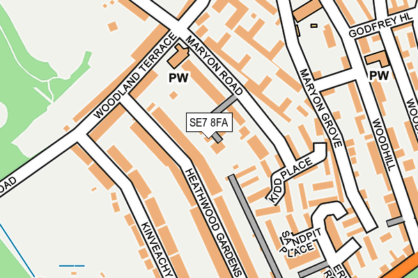 SE7 8FA map - OS OpenMap – Local (Ordnance Survey) SE7 8FA map - OS OpenMap – Local (Ordnance Survey)