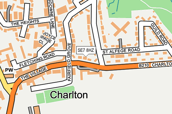 SE7 8HZ map - OS OpenMap – Local (Ordnance Survey)