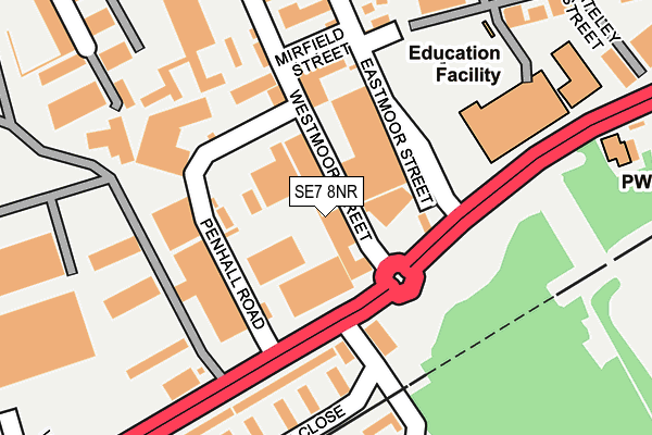 SE7 8NR map - OS OpenMap – Local (Ordnance Survey) SE7 8NR map - OS OpenMap – Local (Ordnance Survey)