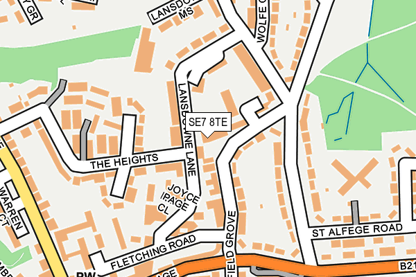 SE7 8TE map - OS OpenMap – Local (Ordnance Survey) SE7 8TE map - OS OpenMap – Local (Ordnance Survey)