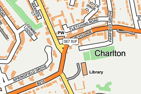 SE7 8UF map - OS OpenMap – Local (Ordnance Survey) SE7 8UF map - OS OpenMap – Local (Ordnance Survey)