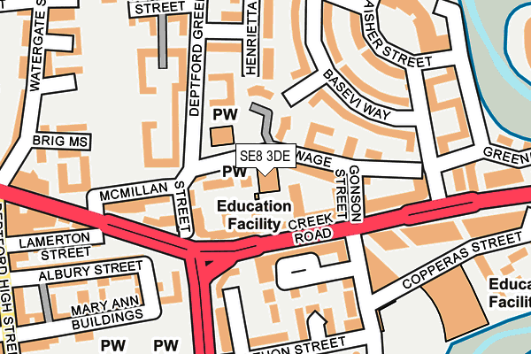 SE8 3DE map - OS OpenMap – Local (Ordnance Survey) SE8 3DE map - OS OpenMap – Local (Ordnance Survey)