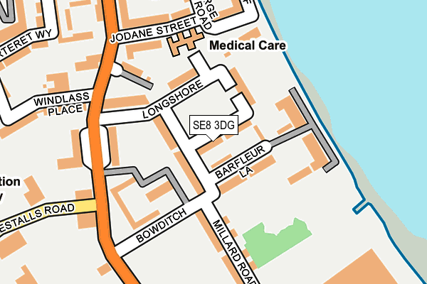 SE8 3DG map - OS OpenMap – Local (Ordnance Survey) SE8 3DG map - OS OpenMap – Local (Ordnance Survey)