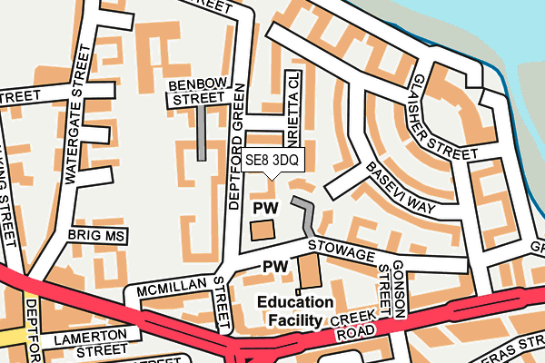 SE8 3DQ map - OS OpenMap – Local (Ordnance Survey) SE8 3DQ map - OS OpenMap – Local (Ordnance Survey)