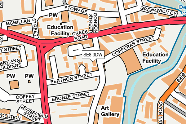 SE8 3DW map - OS OpenMap – Local (Ordnance Survey) SE8 3DW map - OS OpenMap – Local (Ordnance Survey)