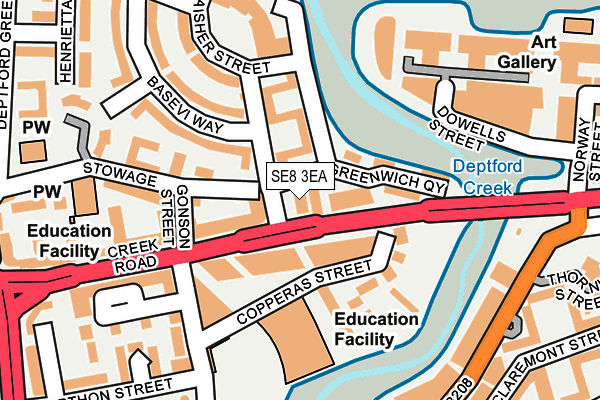 SE8 3EA map - OS OpenMap – Local (Ordnance Survey) SE8 3EA map - OS OpenMap – Local (Ordnance Survey)