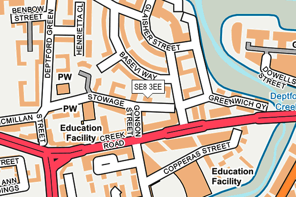 SE8 3EE map - OS OpenMap – Local (Ordnance Survey) SE8 3EE map - OS OpenMap – Local (Ordnance Survey)