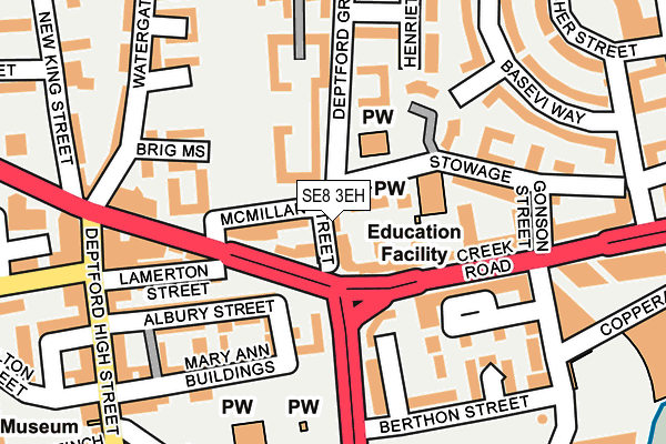 SE8 3EH map - OS OpenMap – Local (Ordnance Survey) SE8 3EH map - OS OpenMap – Local (Ordnance Survey)