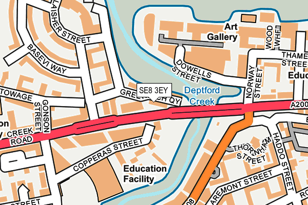 SE8 3EY map - OS OpenMap – Local (Ordnance Survey) SE8 3EY map - OS OpenMap – Local (Ordnance Survey)
