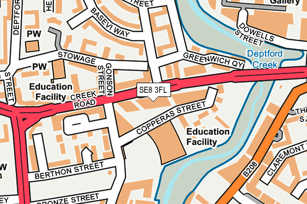 SE8 3FL map - OS OpenMap – Local (Ordnance Survey) SE8 3FL map - OS OpenMap – Local (Ordnance Survey)