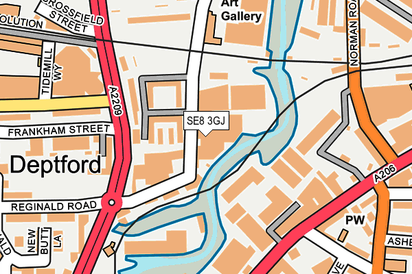 SE8 3GJ map - OS OpenMap – Local (Ordnance Survey) SE8 3GJ map - OS OpenMap – Local (Ordnance Survey)