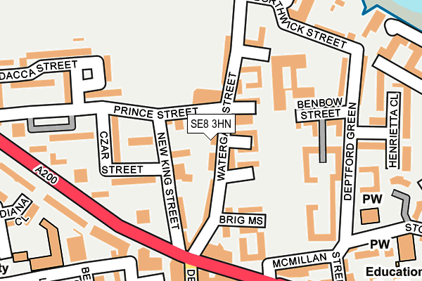 SE8 3HN map - OS OpenMap – Local (Ordnance Survey) SE8 3HN map - OS OpenMap – Local (Ordnance Survey)