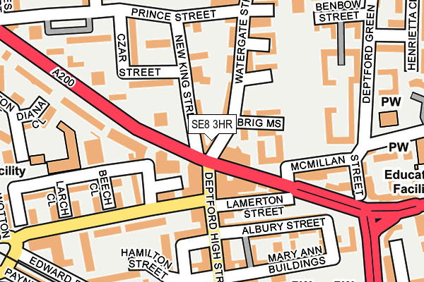 SE8 3HR map - OS OpenMap – Local (Ordnance Survey) SE8 3HR map - OS OpenMap – Local (Ordnance Survey)