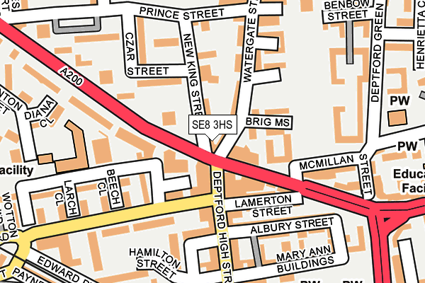 SE8 3HS map - OS OpenMap – Local (Ordnance Survey) SE8 3HS map - OS OpenMap – Local (Ordnance Survey)