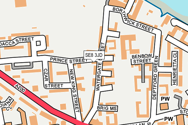 SE8 3JD map - OS OpenMap – Local (Ordnance Survey) SE8 3JD map - OS OpenMap – Local (Ordnance Survey)