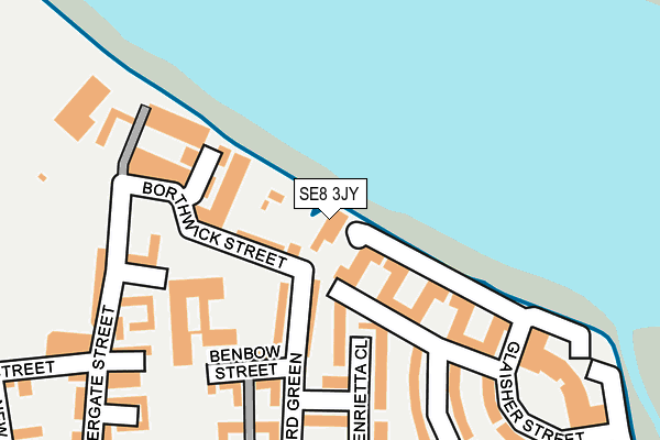 SE8 3JY map - OS OpenMap – Local (Ordnance Survey) SE8 3JY map - OS OpenMap – Local (Ordnance Survey)