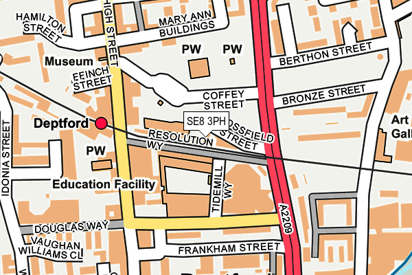 SE8 3PH map - OS OpenMap – Local (Ordnance Survey) SE8 3PH map - OS OpenMap – Local (Ordnance Survey)