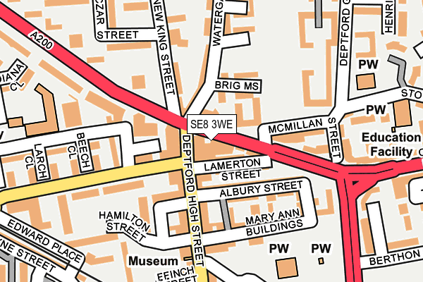 SE8 3WE map - OS OpenMap – Local (Ordnance Survey) SE8 3WE map - OS OpenMap – Local (Ordnance Survey)