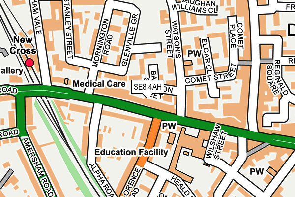 SE8 4AH map - OS OpenMap – Local (Ordnance Survey) SE8 4AH map - OS OpenMap – Local (Ordnance Survey)