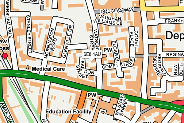 SE8 4AU map - OS OpenMap – Local (Ordnance Survey) SE8 4AU map - OS OpenMap – Local (Ordnance Survey)