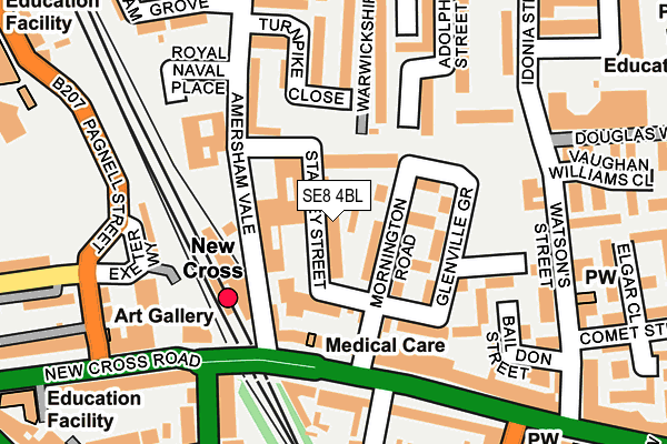 SE8 4BL map - OS OpenMap – Local (Ordnance Survey) SE8 4BL map - OS OpenMap – Local (Ordnance Survey)