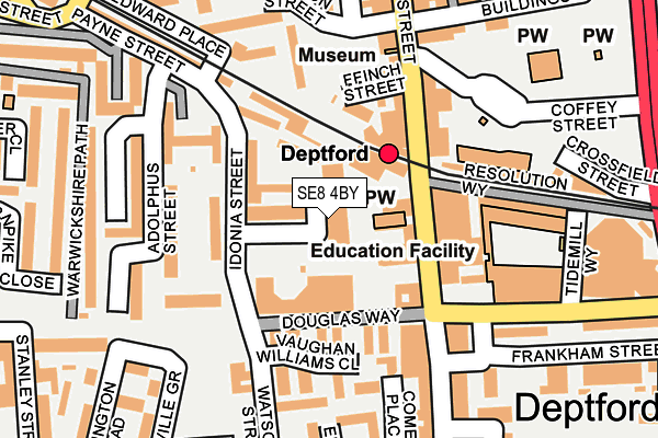 SE8 4BY map - OS OpenMap – Local (Ordnance Survey) SE8 4BY map - OS OpenMap – Local (Ordnance Survey)
