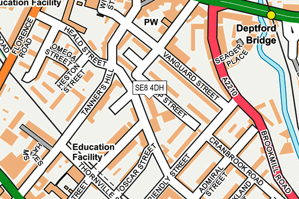 SE8 4DH map - OS OpenMap – Local (Ordnance Survey) SE8 4DH map - OS OpenMap – Local (Ordnance Survey)