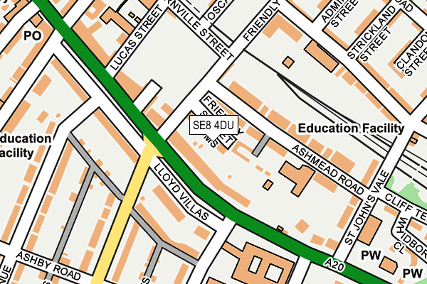SE8 4DU map - OS OpenMap – Local (Ordnance Survey) SE8 4DU map - OS OpenMap – Local (Ordnance Survey)