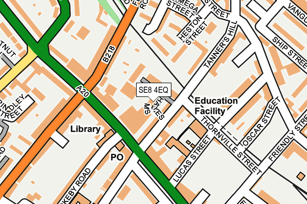 SE8 4EQ map - OS OpenMap – Local (Ordnance Survey) SE8 4EQ map - OS OpenMap – Local (Ordnance Survey)
