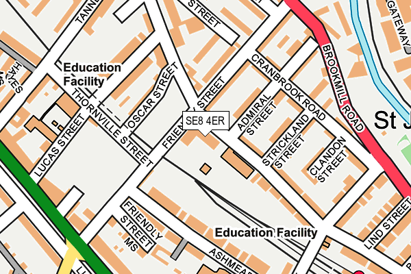 SE8 4ER map - OS OpenMap – Local (Ordnance Survey) SE8 4ER map - OS OpenMap – Local (Ordnance Survey)