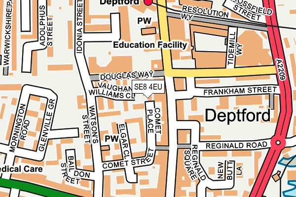 SE8 4EU map - OS OpenMap – Local (Ordnance Survey) SE8 4EU map - OS OpenMap – Local (Ordnance Survey)