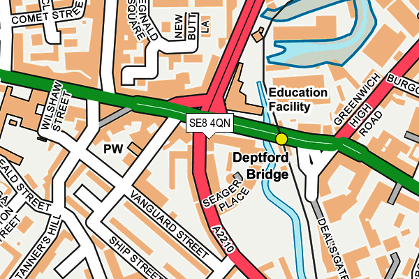 SE8 4QN map - OS OpenMap – Local (Ordnance Survey)