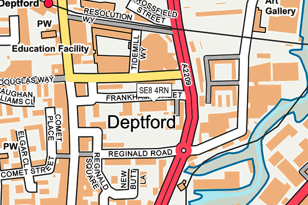 SE8 4RN map - OS OpenMap – Local (Ordnance Survey) SE8 4RN map - OS OpenMap – Local (Ordnance Survey)