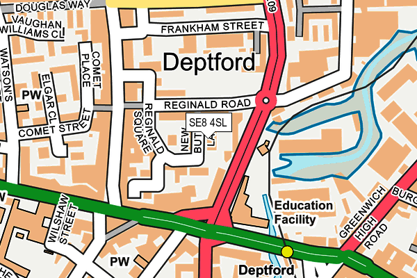 SE8 4SL map - OS OpenMap – Local (Ordnance Survey)