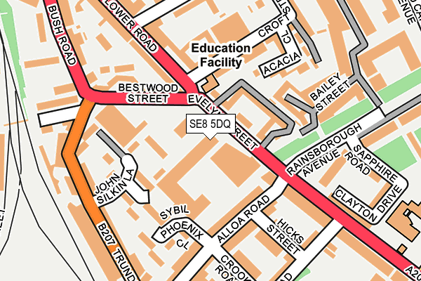 SE8 5DQ map - OS OpenMap – Local (Ordnance Survey) SE8 5DQ map - OS OpenMap – Local (Ordnance Survey)