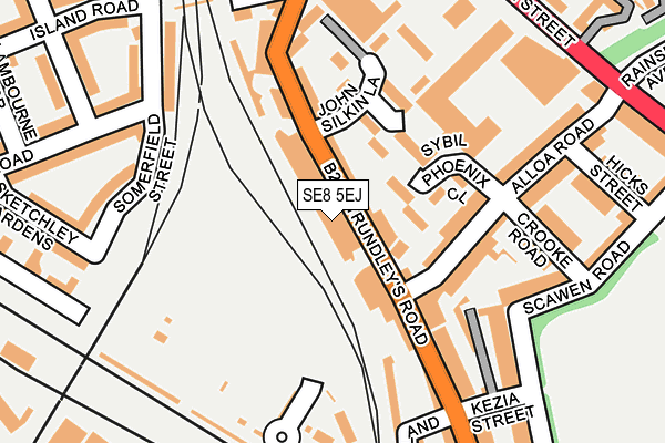 SE8 5EJ map - OS OpenMap – Local (Ordnance Survey) SE8 5EJ map - OS OpenMap – Local (Ordnance Survey)