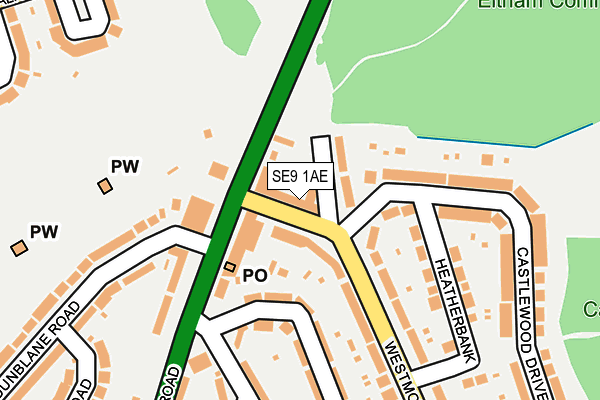 SE9 1AE map - OS OpenMap – Local (Ordnance Survey) SE9 1AE map - OS OpenMap – Local (Ordnance Survey)