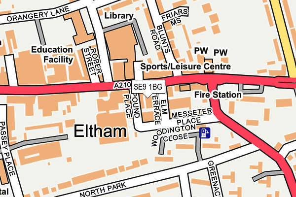SE9 1BG map - OS OpenMap – Local (Ordnance Survey) SE9 1BG map - OS OpenMap – Local (Ordnance Survey)