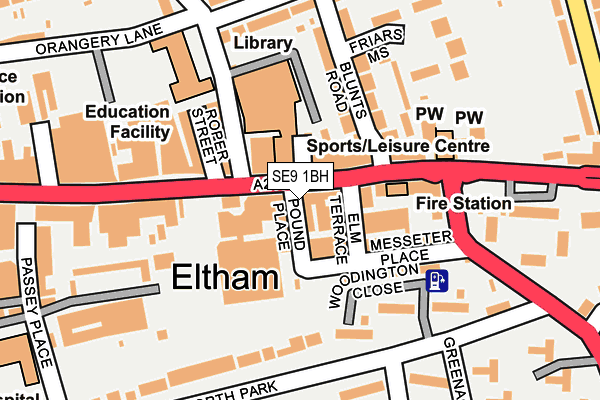 SE9 1BH map - OS OpenMap – Local (Ordnance Survey) SE9 1BH map - OS OpenMap – Local (Ordnance Survey)