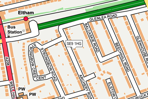 SE9 1HG map - OS OpenMap – Local (Ordnance Survey) SE9 1HG map - OS OpenMap – Local (Ordnance Survey)